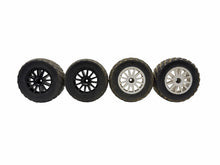 Load image into Gallery viewer, Traxxas Rally 4X4 VXL Tires & Black/ White 12MM Hex Wheels (Low Tread) #18286