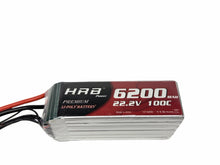 Load image into Gallery viewer, HRB 6200MAH 100C 22.2V 6S Soft Case Lipo W EC5 Connector Rc Part #18343