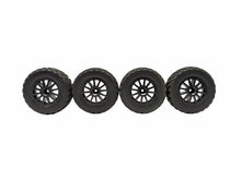 Load image into Gallery viewer, Traxxas Rally 4X4 VXL 1/10 Scale Tires & Black 12MM Hex Wheels Set Of 4 #18275