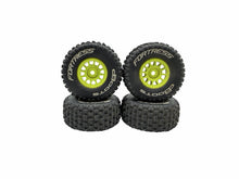 Load image into Gallery viewer, Arrma Mojave Grom 1/18 DBoots Fortress Tires W Lime Wheels Rc Part #17882