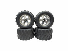 Load image into Gallery viewer, Traxxas Stampede 4x4 Maxx Chevron 2.8 Tires W 12MM Hex Chrome Wheels #19069