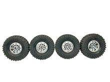 Load image into Gallery viewer, Jconcepts Tusk 2.2” Tires W Supershafty Osprey Silver V1 2.2” Wheels #16541