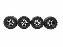 Load image into Gallery viewer, New Redcat Racing Dukono 1/10 Monster Truck Tires W Black 12MM Hex Wheels #18772