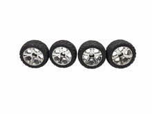 Load image into Gallery viewer, Traxxas Jato 3.3 5507 Front Rear Anaconda Tires Chrome Wheels 5576R 5577R #18491