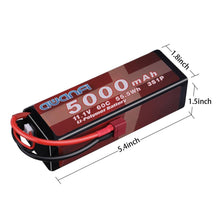 Load image into Gallery viewer, NEW Awanfi 5000Mah 60C 11.1V 3S Hardcase Lipo W Deans Connector Set Of 2