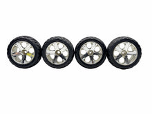 Load image into Gallery viewer, Traxxas Jato 3.3 5507 Front Rear Anaconda Tires Chrome Wheels 5576R 5577R #18896