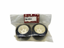 Load image into Gallery viewer, New Vintage Super G Rear 30 Shore Mugen 1/8 Tires W Wheels Pre Mounted #18214