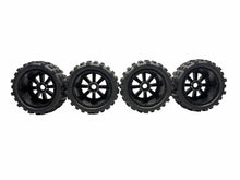 Load image into Gallery viewer, Madmax Giant Grip Tires W Black 24MM Hex Wheels Set Of 4 For 1/5 Scale #18818
