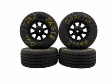 Load image into Gallery viewer, Unknown Brand 1/10 Scale Onroad Rally Car Tires W Blk 12MM Hex Wheels (4) #18283
