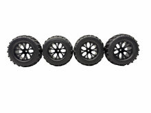 Load image into Gallery viewer, New Redcat Racing Dukono 1/10 Monster Truck Tires W Black 12MM Hex Wheels #18632
