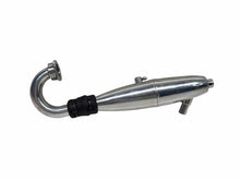 Load image into Gallery viewer, Rare Team Kyosho Mad Force Polished Tuned Pipe W Manifold Rc Part #18451
