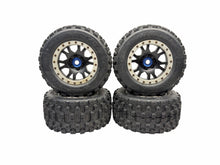 Load image into Gallery viewer, Pro-Line Badlands MX43 Pro-Loc Tires W Blk Impulse Wheels/ Xmaxx Adapters #19096
