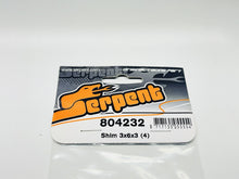 Load image into Gallery viewer, Serpent 804232 3x6x3mm Aluminum Shim (4) Rc Part #8885
