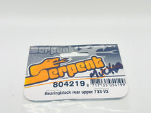 Load image into Gallery viewer, Serpent 804219 Bearingblock Rear Upper 733 V2 Rc Part #8804
