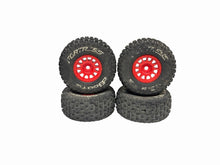 Load image into Gallery viewer, Arrma Mojave Grom 1/18 DBoots Fortress Tires W Red Wheels Rc Part #17769
