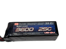 Load image into Gallery viewer, Venom Flight Pack 3600Mah 25C 22.2V 6S Soft Pack Lipo (Read Ad!) #17047
