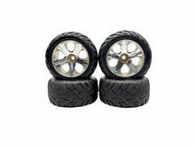 Load image into Gallery viewer, Traxxas Jato 3.3 5507 Front Rear Anaconda Tires Chrome Wheels 5576R 5577R #18896
