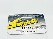 Load image into Gallery viewer, Serpent 110419 4x9.5x1mm Aluminum Shim (10) Rc Part #8713
