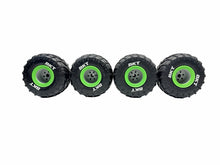 Load image into Gallery viewer, New Losi LMT 2.0 Grave Digger 1/8 BKT MT Tires W Green 17MM Hex Wheels #19027
