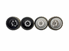 Load image into Gallery viewer, Traxxas Rally 4X4 VXL Tires &amp; Black/ White 12MM Hex Wheels (Low Tread) #18286

