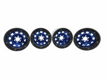 Load image into Gallery viewer, Vanquish KMC 2.2” KMC236 Blue Tank Wheels W Carbon Fiber Rings Set Of 4 #19909
