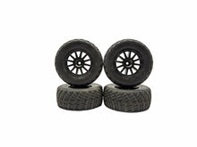 Load image into Gallery viewer, Traxxas Rally 4X4 VXL 1/10 Scale Tires &amp; Black 12MM Hex Wheels Set Of 4 #18275
