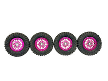 Load image into Gallery viewer, Jconcepts Tusk 1.9” Tires W Shift Rcs 2.2” Pink Maverick Etched Wheels #16528

